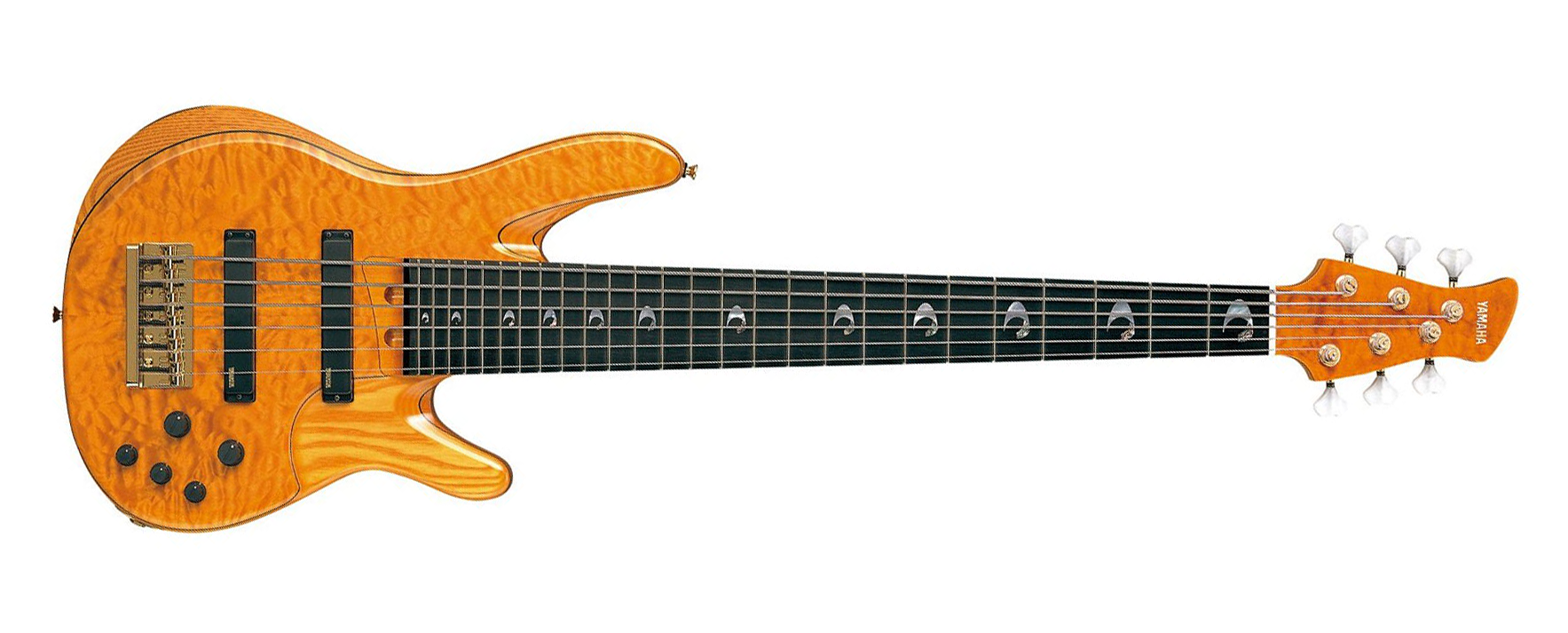 Yamaha TRBJP2 AM 6-String RH John Patitucci Signature Electric Bass w/ Hardshell Case - Amber