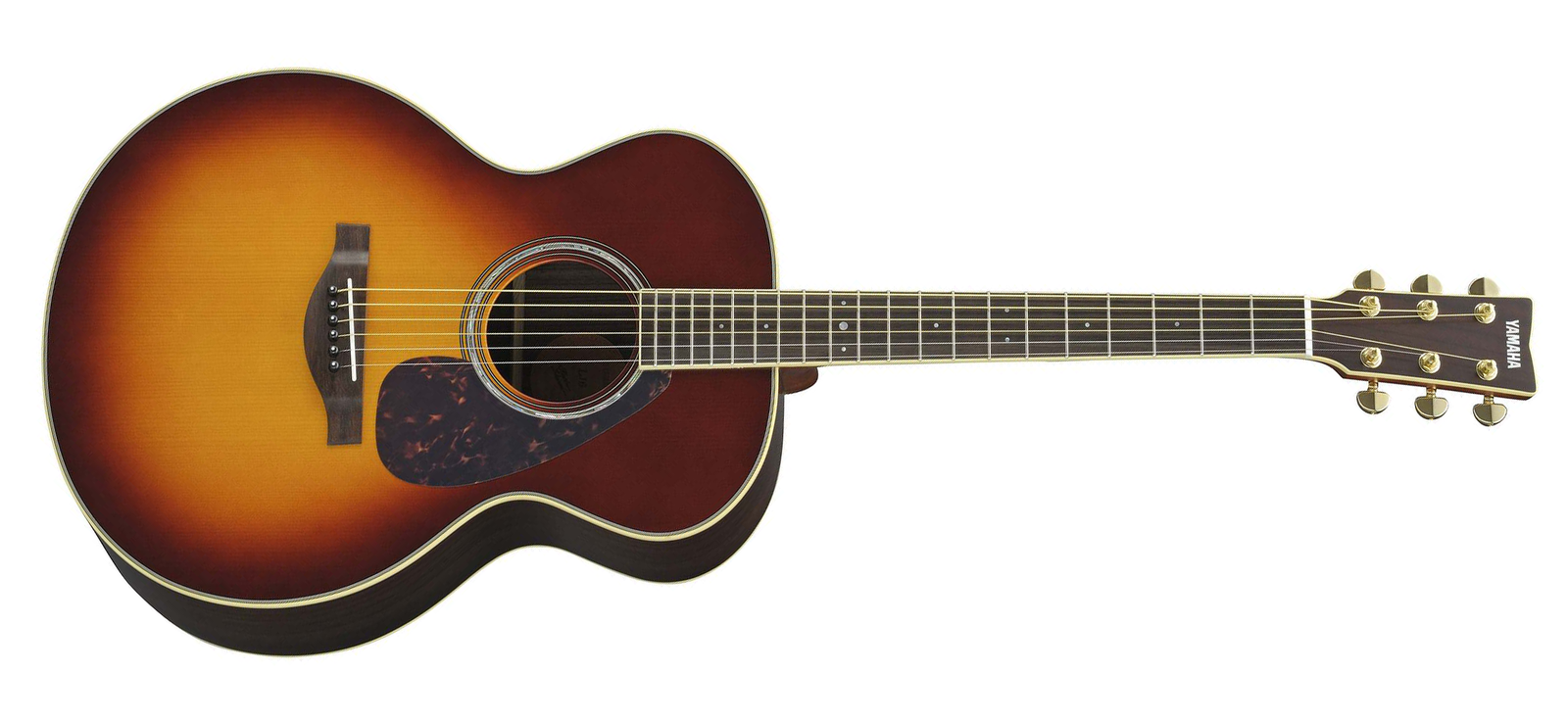 Yamaha LJ6ARE BS 6-String RH LJ6ARE Acoustic-Electric Guitar in Brown Sunburst with Case