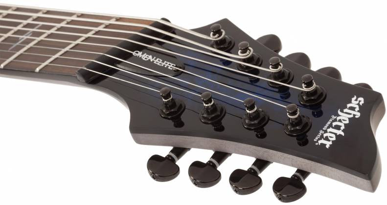 Schecter 8 Spring Schecter Omen Elite-8 Multiscale 8 String See-Thru Blue Burst 2467-SHC ...