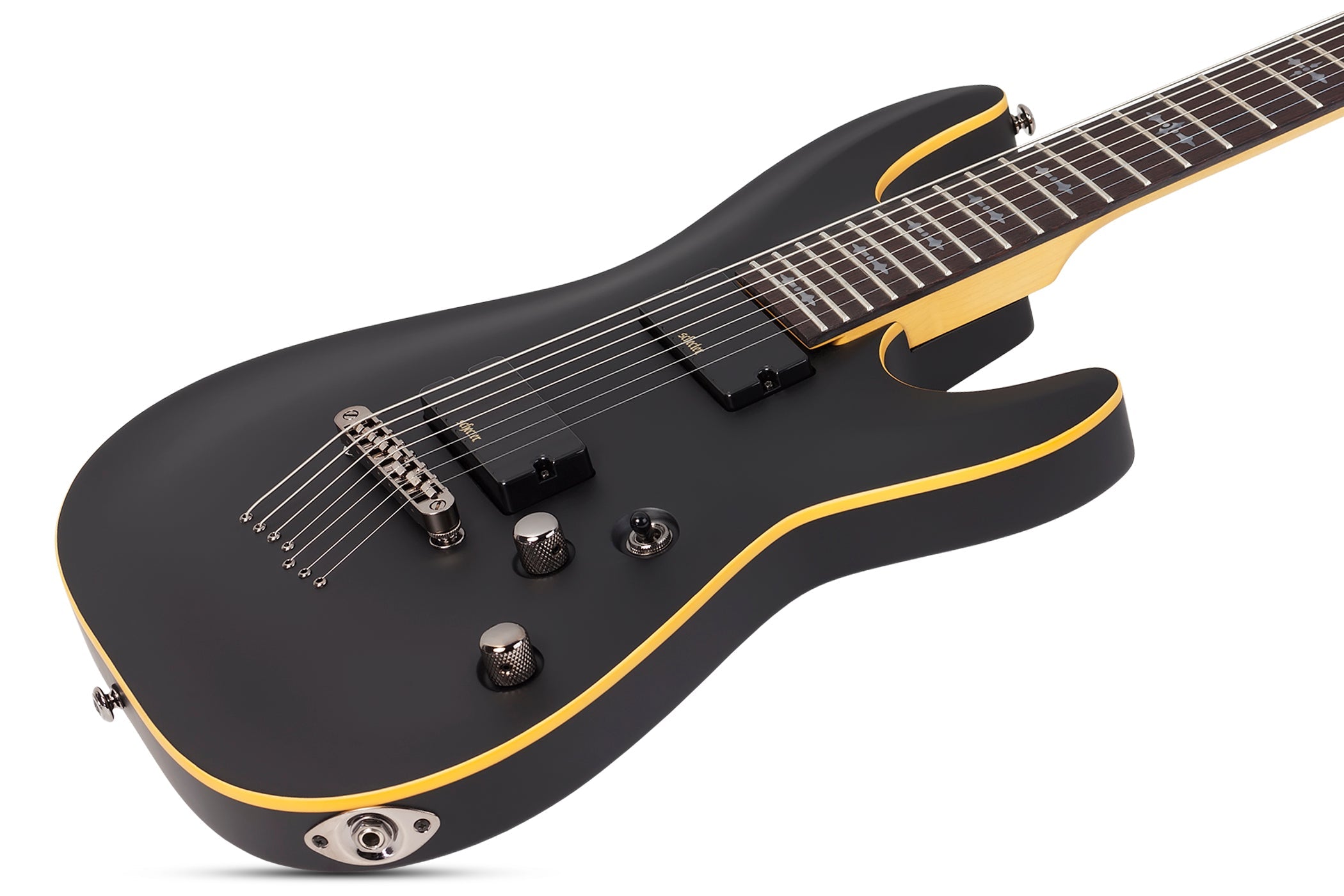 Schecter Demon-7 Electric Guitar Aged Black Satin 3662-SHC - The