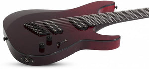 Schecter 7-String RH Reaper-7 Elite Multiscale Series Electric Guitar Blood Burst 2182-SHC