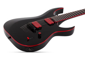 Schecter Sunset-6 Red Dawn Electric Guitar, Gloss Black 3890-SHC