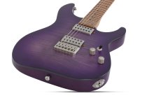 Schecter C-1 Standard Plus Electric Guitar, Transparent Purple Burst 3935-SHC