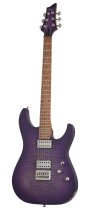 Schecter C-1 Standard Plus Electric Guitar, Transparent Purple Burst 3935-SHC