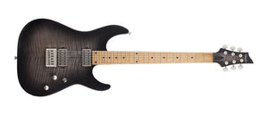 Schecter C-1 Standard Plus Electric Guitar, Transparent Black Burst 3936-SHC