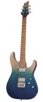 Schecter C-1 Standard Plus Left-Handed Electric Guitar, Blue Fade 3939-SHC