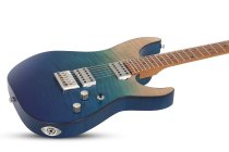 Schecter C-1 Standard Plus Left-Handed Electric Guitar, Blue Fade 3939-SHC