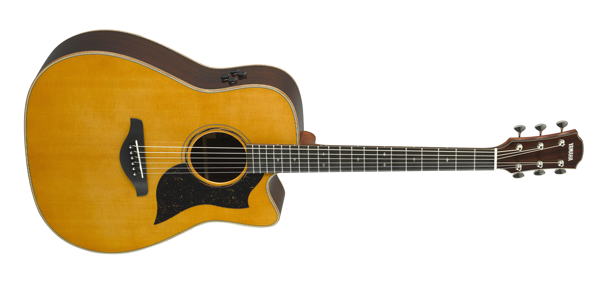 Yamaha A5R VN A Series Vintage Natural Rosewood 6 String RH Acoustic Electric Guitar with Case