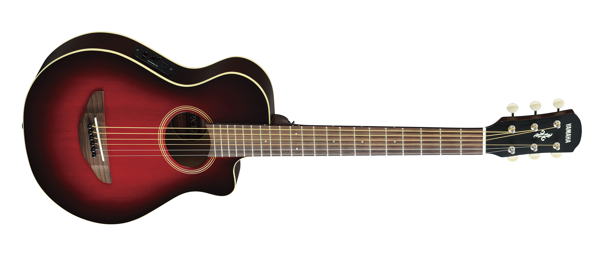 Yamaha APXT2 DRB APXT Series 3/4 Size Dark Red Burst 6 String RH Acoustic Electric Guitar with Gigbag