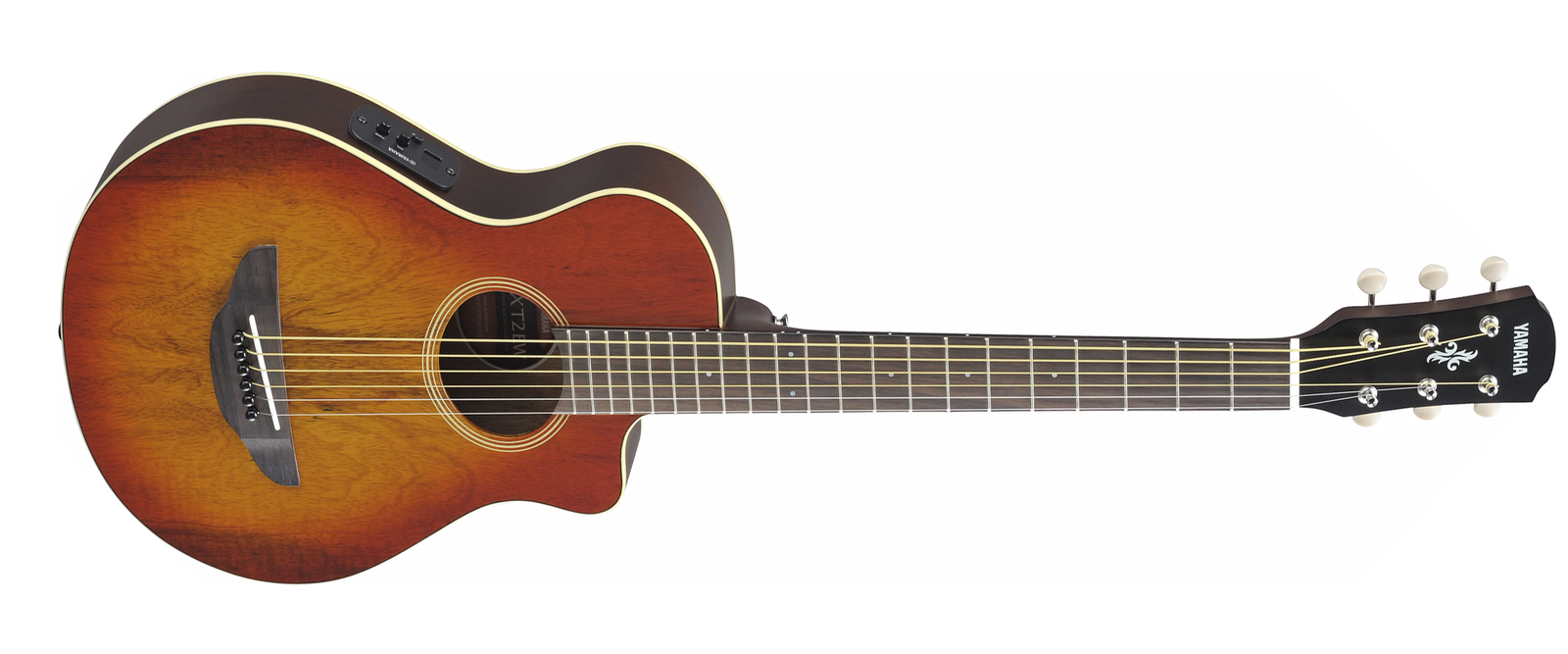 Yamaha APXT2EW LAB APXT Series 3/4 Size Exotic Wood Light Amber Burst 6 String RH Acoustic Electric Guitar with Gigbag
