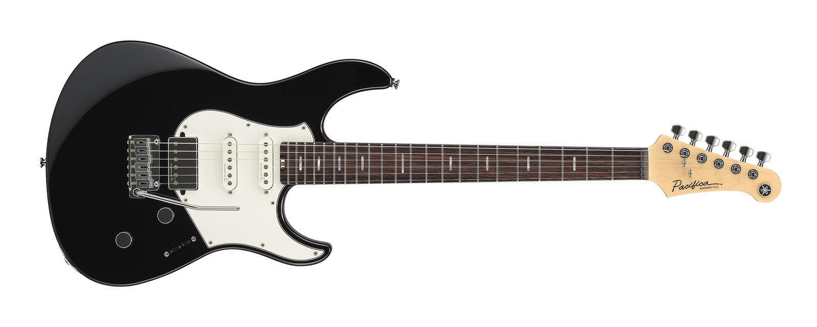 Yamaha PACS+12 BL 6-String RH Pacifica Standard Plus Solidbody Electric Guitar w/ Rosewood Fingerboard – Black