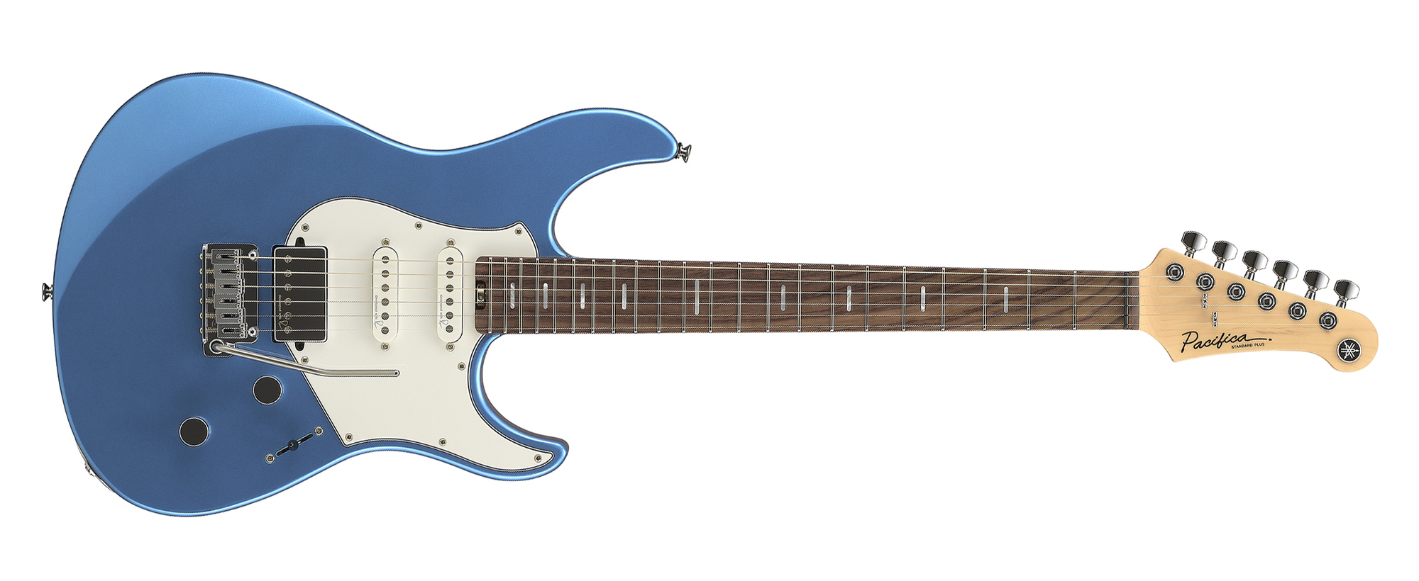 Yamaha PACS+12 SB 6-String RH Pacifica Standard Plus Solidbody Electric Guitar w/ Rosewood Fingerboard – Sparkling Blue