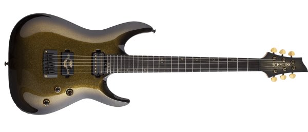 Schecter C-1 50th Anniversary Electric Guitar, Gold Burst 4135-SHC