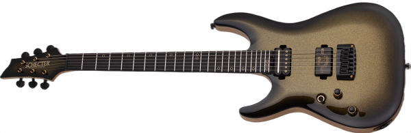 Schecter C-1 50th Anniversary Left-Handed Electric Guitar, Gold Burst 4139-SHC