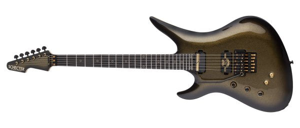 Schecter Tempest 50th Anniversary Left-Handed Electric Guitar, Gold Burst 4140-SHC