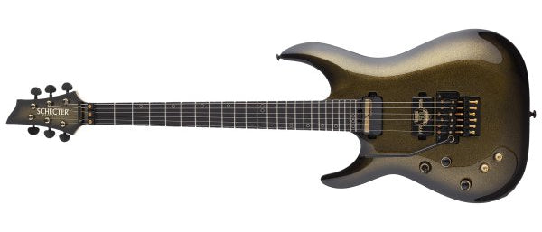 Schecter C-1 FR-S 50th Anniversary Left-Handed Electric Guitar, Gold Burst 4141-SHC