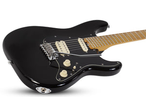 Schecter MV-6 Solidbody Electric Guitar, Gloss Black 4201-SHC
