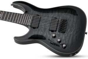 Schecter Hellraiser Hybrid C-7 Series 7 String LH Electric Guitar - Trans Black Burst 1930-SHC