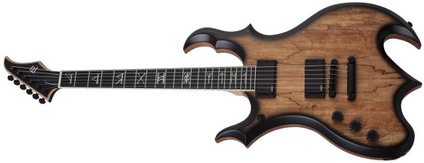 Schecter Wylde Audio Wrathmaker Left-Handed Electric Guitar, Spalted Maple with Black Burst 4590-SHC