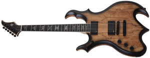 Schecter Wylde Audio Wrathmaker Left-Handed Electric Guitar, Spalted Maple with Black Burst 4590-SHC