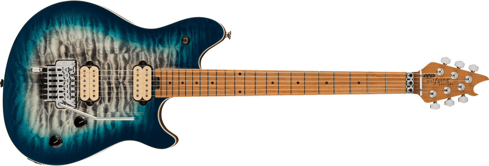 EVH Wolfgang Special QM, Baked Maple Fingerboard, Indigo Burst 5107701595