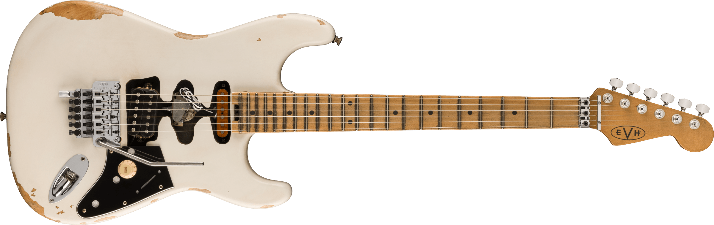 EVH Frankenstein Relic Series Maple Fingerboard White