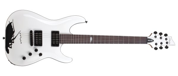 Shecter C-1 Jerry Horton 25th Anniversary Electric Guitar, White 523-SHC