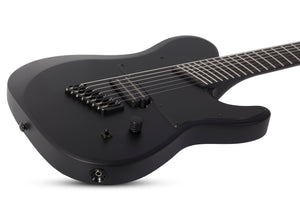 Schecter PT-7 Black Ops 7 String Multiscale Electric Guitar, Satin Black Open Pore 621-SHC