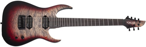 Schecter Keith Merrow KM-7 MK-III Pro USA Signature Electric Guitar With Case, Bloodlust Crystal Burl 7066-SHC