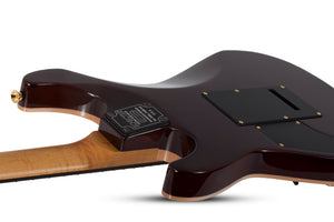 Schecter Japan California Classic Electric Guitar With Hardcase, Transparent Amber Tamb 7301-SHC