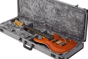 Schecter Japan California Classic Electric Guitar With Hardcase, Transparent Amber Tamb 7301-SHC
