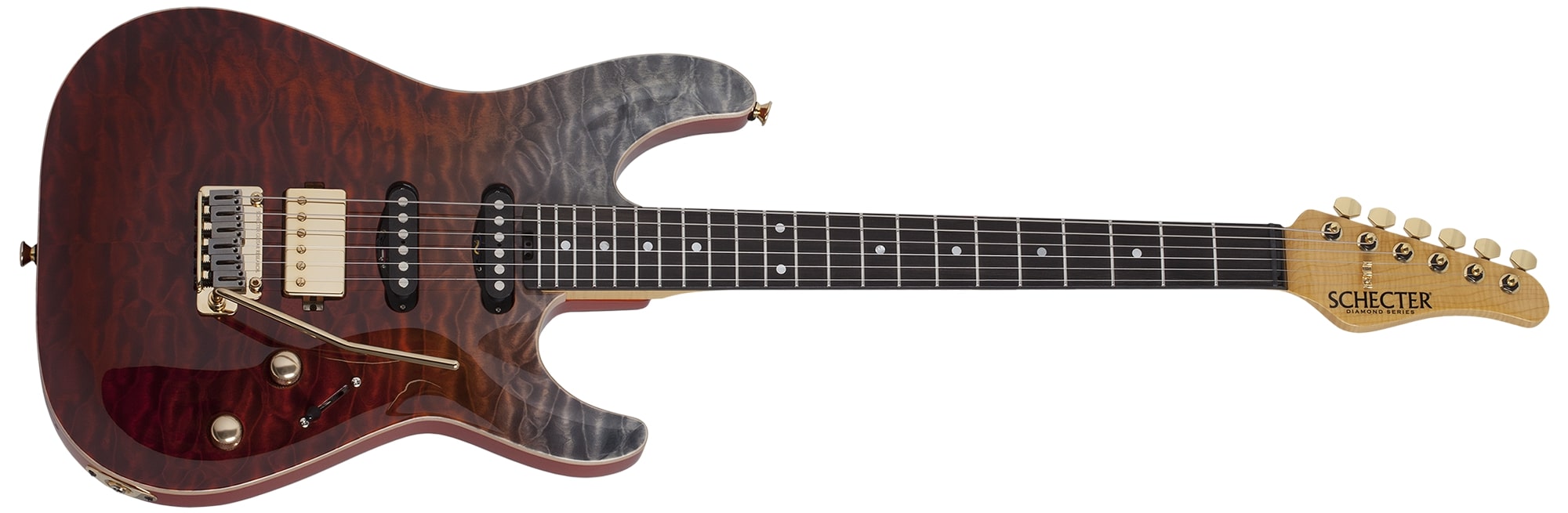 Schecter Japan California Classic Electric Guitar With Hardcase, Bengal Fade 7303-SHC