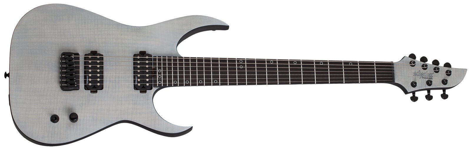 Schecter KM-7 MK-III Legacy 7-String Electric Guitar, Transparent White Satin 874-SHC