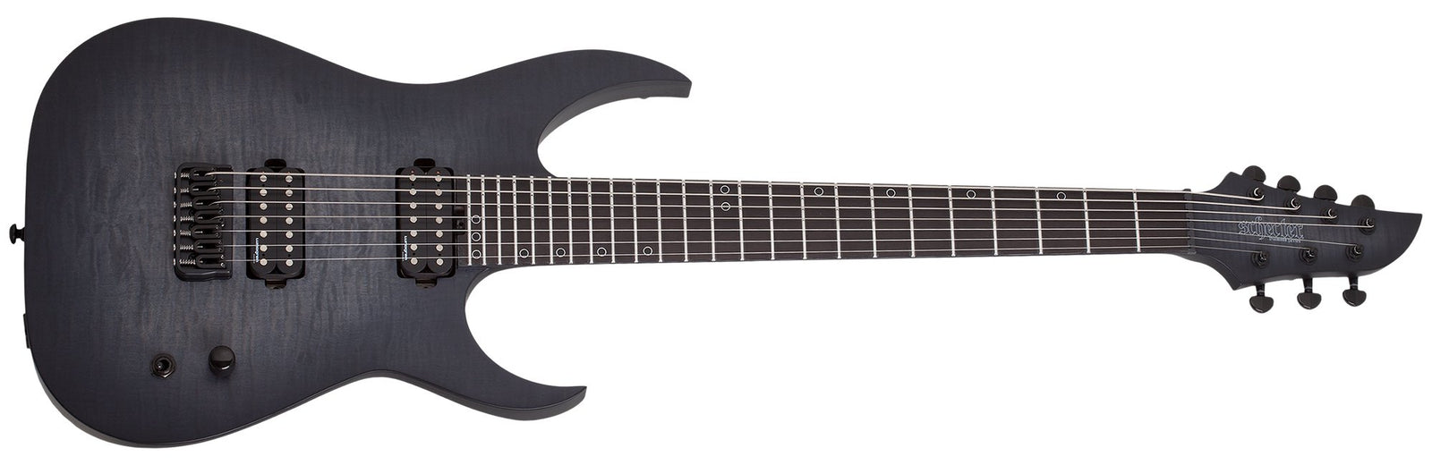 Schecter KM-7 MK-III Legacy 7-String Electric Guitar, Transparent Black Burst Item 875-SHC