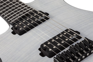 Schecter KM-7 MK-III Legacy Left-Handed 7-String Electric Guitar, Transparent White Satin 877-SHC