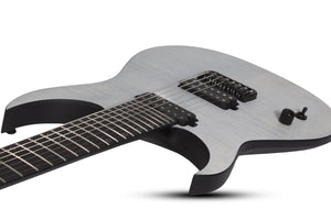 Schecter KM-7 MK-III Legacy Left-Handed 7-String Electric Guitar, Transparent White Satin 877-SHC