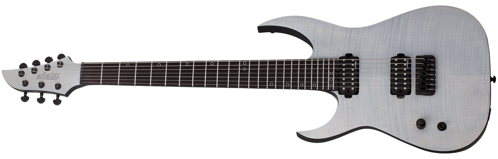 Schecter KM-7 MK-III Legacy Left-Handed 7-String Electric Guitar, Transparent White Satin 877-SHC