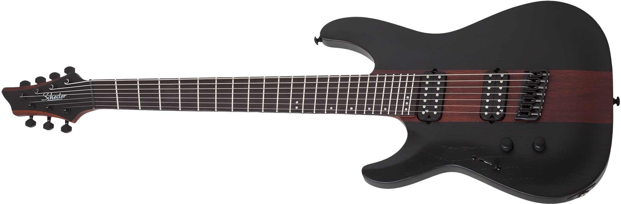 Schecter C-7 Multiscale Rob Scallon Left-Handed 7-String Electric Guitar, Satin Dark Roast 905-SHC