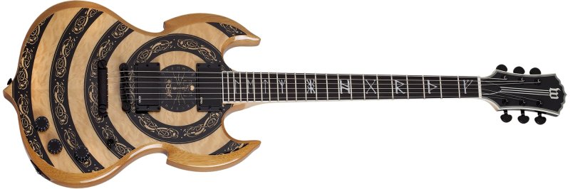 Schecter Wylde Audio Barbarian Norse Dragon Raw Top 4574-SHC