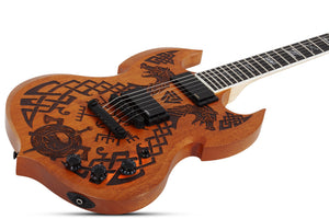 Schecter Wylde Audio Barbarian Carveworks Electric Guitar, Natural Satin 4586-SHC