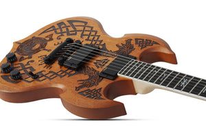 Schecter Wylde Audio Barbarian Carveworks Electric Guitar, Natural Satin 4586-SHC