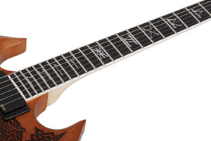 Schecter Wylde Audio Barbarian Carveworks Electric Guitar, Natural Satin 4586-SHC