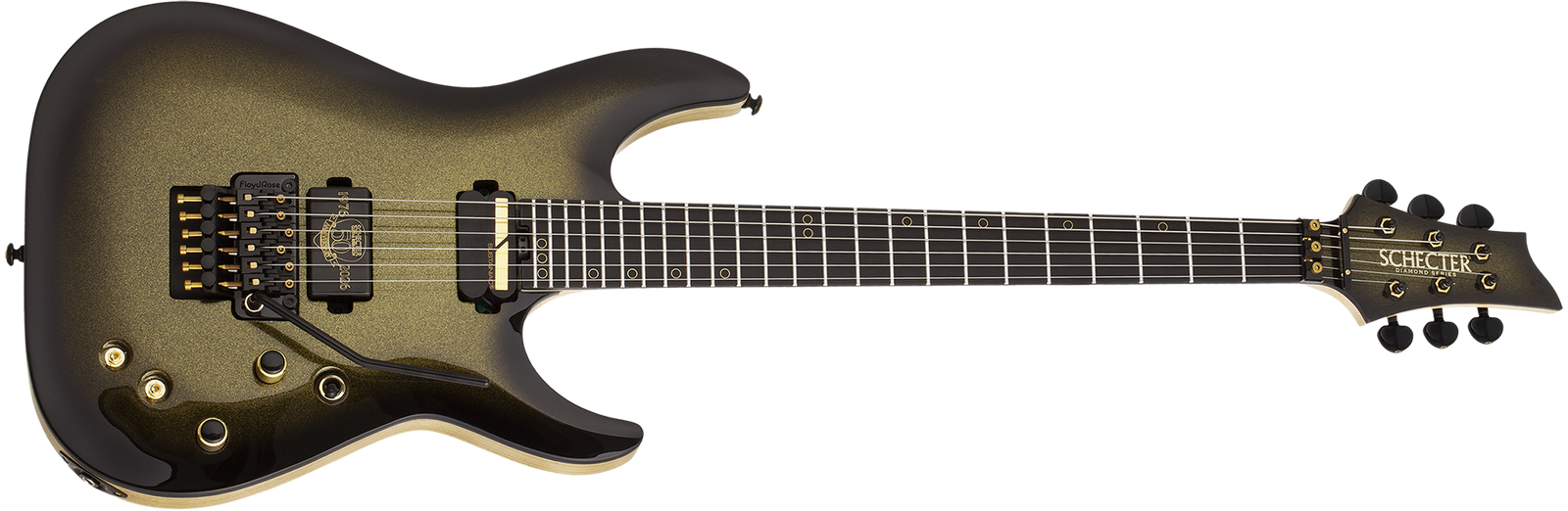 Schecter C-1 FR-S 50th Anniversary Electric Guitar, Gold Burst 4137-SHC