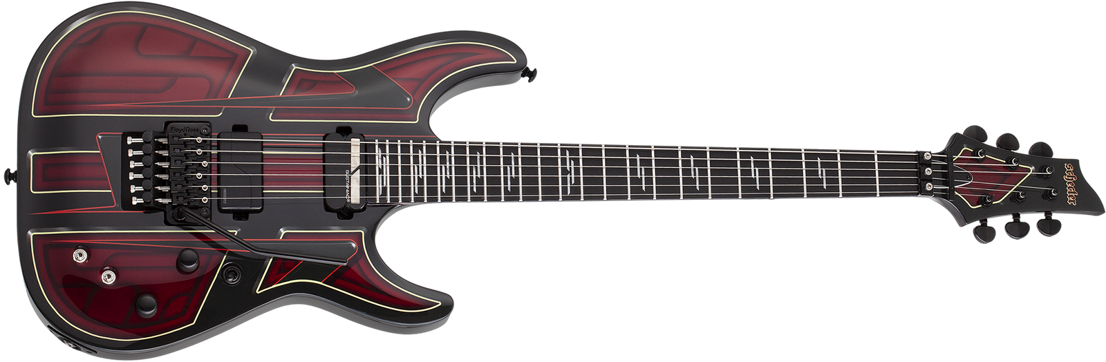 Schecter C-1 FR-S Przym Vespid Electric Guitar, Metallic Red 927-SHC