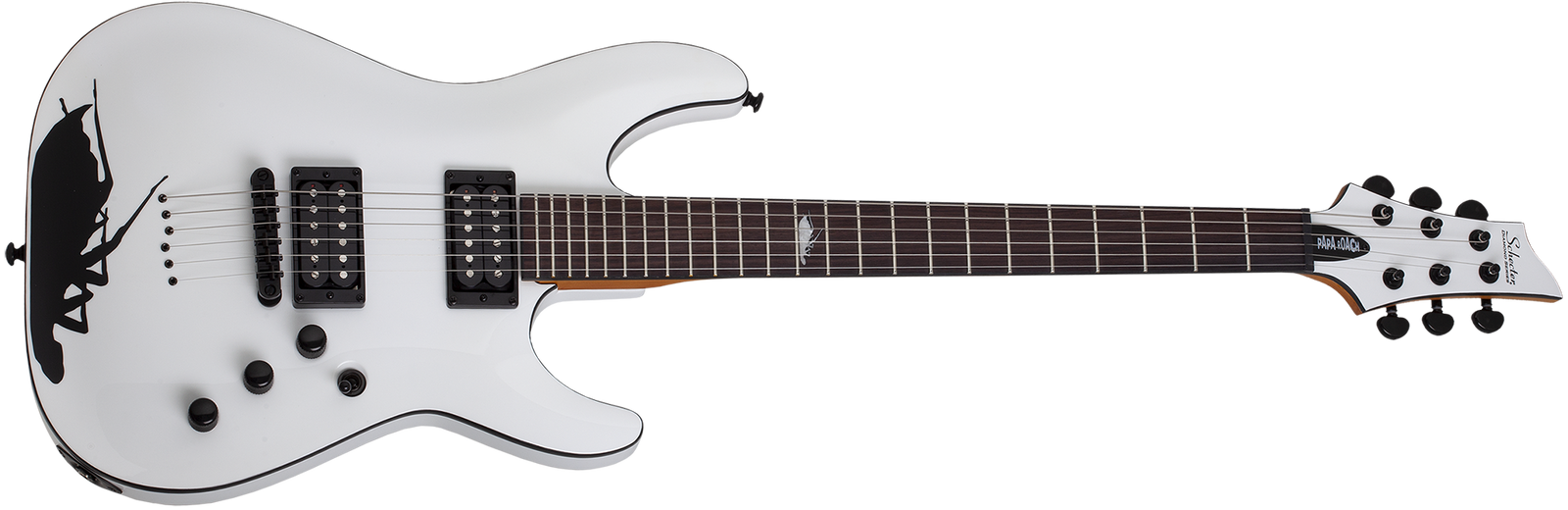 Shecter C-1 Jerry Horton 25th Anniversary Electric Guitar, White 523-SHC