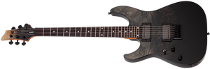 Schecter C-1 Standard Left-Handed Electric Guitar, Black Fade Burst Burl 3952-SHC