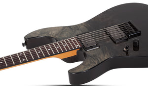 Schecter C-1 Standard Left-Handed Electric Guitar, Black Fade Burst Burl 3952-SHC