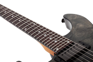 Schecter C-1 Standard Left-Handed Electric Guitar, Black Fade Burst Burl 3952-SHC