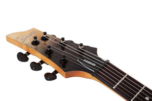 Schecter C-1 Standard Left-Handed Electric Guitar, Black Fade Burst Burl 3952-SHC