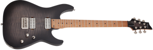 Schecter C-1 Standard Plus Electric Guitar, Transparent Black Burst 3936-SHC